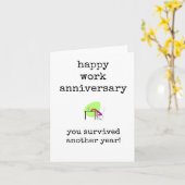 Vous Avez Survécu Une Année De Plus ! Carte d'anni (Fleur jaune)