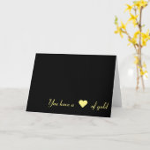 Vous avez un ♥ d'or, carte (Fleur jaune)