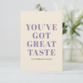 Vous avez une affaire de bon goût merci (Debout devant)