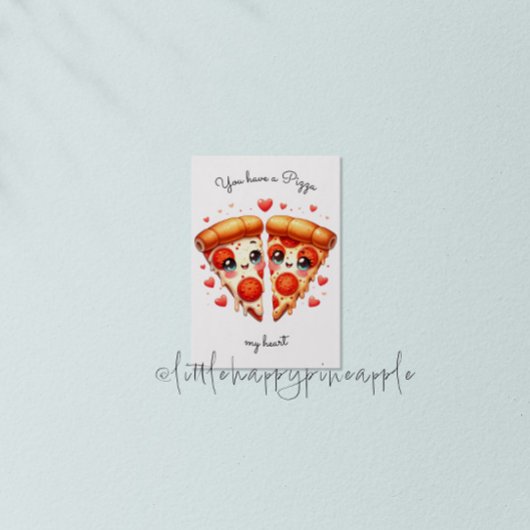 Vous avez une pizza mon coeur Carte Saint Valentin