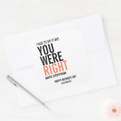 Vous aviez raison Stickers Fête des mères de maman (Enveloppe)