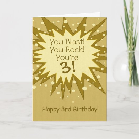 Vous Blast You Rock 3e carte de voeux anniversaire (Devant)