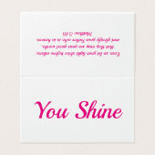 Vous Brille | Mini Encouragement & Carte de remerc (Outside Unfolded)