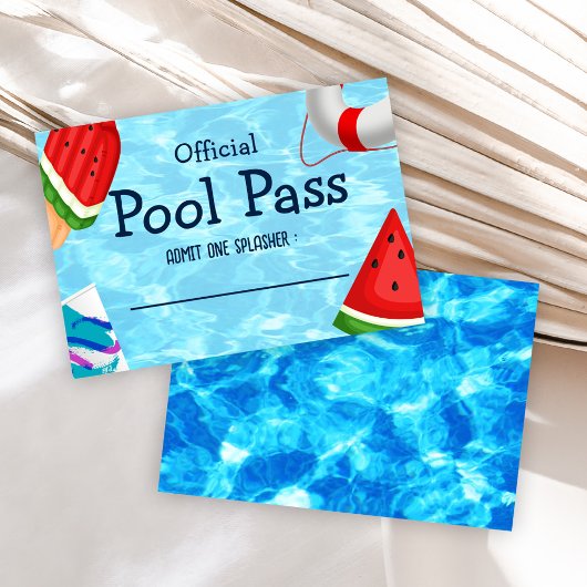 Vous Bruter Dans Anniversaire Piscine Party Carte 
