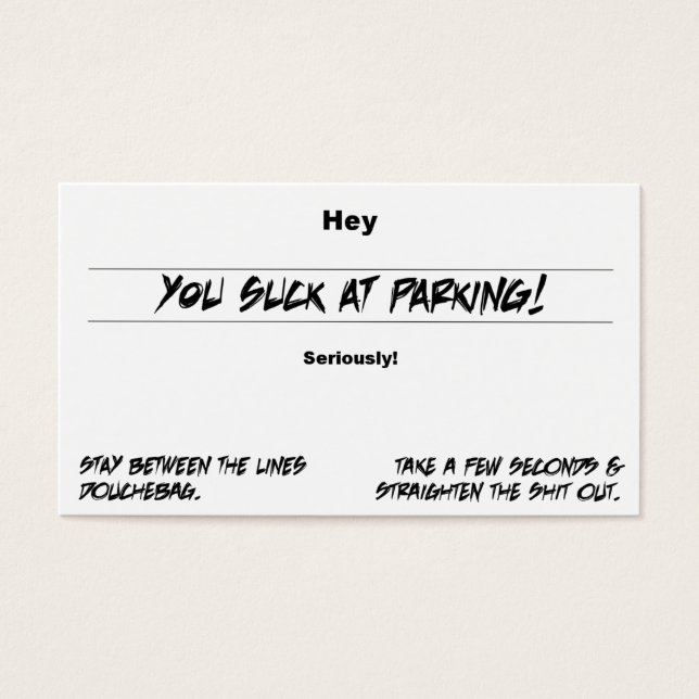 Vous Chuez Au Parking (Devant)