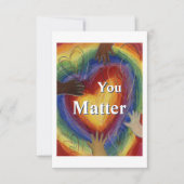 Vous Comptez Rainbow Hearts Note Cartes (Devant)