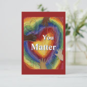 Vous Comptez Rainbow Hearts Note Cartes (Debout devant)