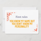 Vous Connaissez Mon Nom Invitation & Carte Postale (Devant)