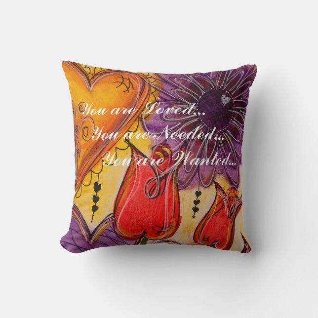 Vous coussin êtes aimés, nécessaires et Recherchés (Recto)