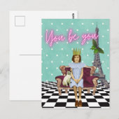 Vous Devez Donner Du Pouvoir À Girl Pop Art Carte  (Devant / Derrière)