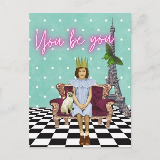 Vous Devez Donner Du Pouvoir À Girl Pop Art Carte  (Devant)