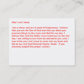 Vous DEVEZ ÊTRE SAUVÉS ! Cartes de témoignage (Dos)