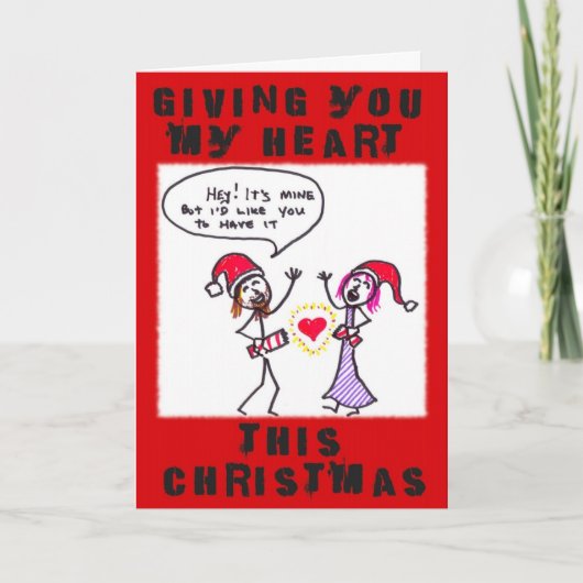 VOUS DONNER MON COEUR CARTE DE NOËL (Devant)