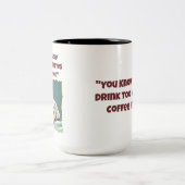 Vous Dormez Avec Vos Yeux Ouvrir Funky Café Mug (Centre)