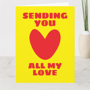 Vous envoie tout mon amour carte de vœux romantiqu