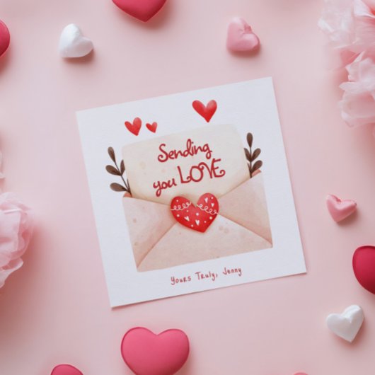Vous envoyer de l'amour Carte de vœux de la Saint-