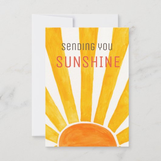 Vous Envoyer Une Carte De Voeux Sunshine. (Devant)