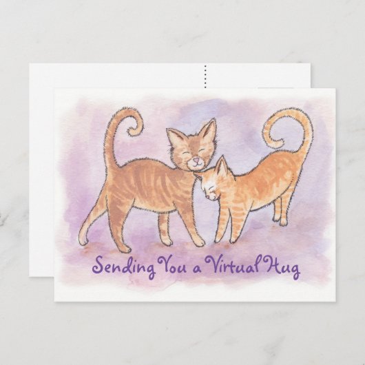Vous envoyer une carte postale Hug Kitty virtuelle (Devant / Derrière)