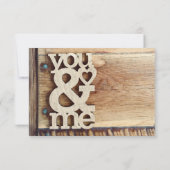 Vous et moi Mariage RSVP Bois Rustique (Dos)