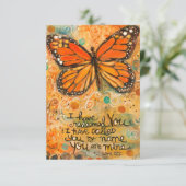 "Vous êtes à moi" Isaïe carte de prière avec papil (Debout devant)