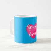 Vous êtes adoré Mug Bleu (Devant gauche)