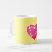 Vous êtes adoré Mug Jaune (Devant gauche)
