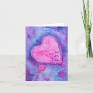 Vous Êtes Aimé Carte Aquarelle Unique