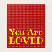 Vous êtes aimé Platonic Valentine Carte pour notes (Outside Unfolded)