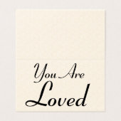 Vous êtes aimé Platonic Valentine Carte pour notes (Outside Unfolded)