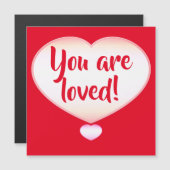 Vous êtes aimés ! Carte magnétique (Devant / Derrière)