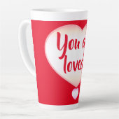 Vous êtes aimés ! Tasse latte (Angle gauche)