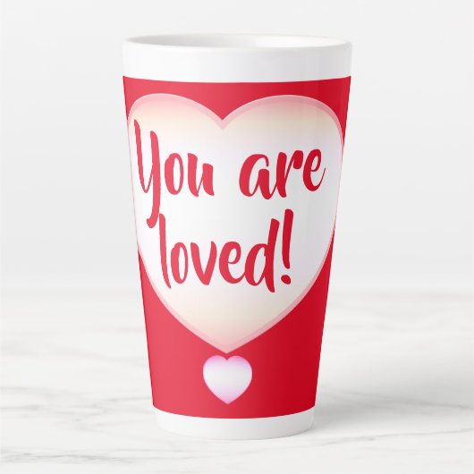 Vous êtes aimés ! Tasse latte (Devant)