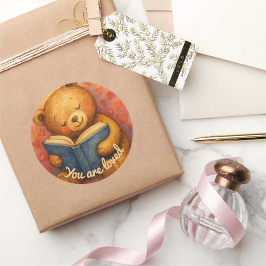 Vous Êtes Amoureux - Joli Sticker rond Ours (Cadeaux)