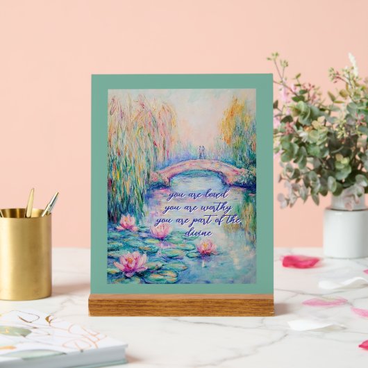 Vous Êtes Amoureux Monet Inspiré Symbole Acrylique (Mariage)