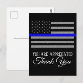 VOUS ÊTES APPRÉCIÉS MERCI CARTE POSTALE DE POLICE (Devant / Derrière)