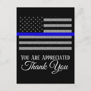 VOUS ÊTES APPRÉCIÉS MERCI CARTE POSTALE DE POLICE