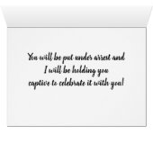 ****VOUS ÊTES ARRÊTÉ*** ADULTE "ANNIVERSAIRE" HUMO (Intérieur Horizontal (Bas))