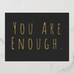 VOUS ÊTES ASSEZ Inspiré Gold Foil Carte Postale<br><div class="desc">VOUS ÊTES ASSEZ Inspiré Gold Foil Carte Postale</div>