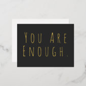 VOUS ÊTES ASSEZ Inspiré Gold Foil Carte Postale (Recto/Verso)