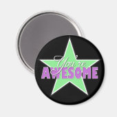 Vous êtes AWESOME - Green & Purple Star Magnet (Recto/Verso)