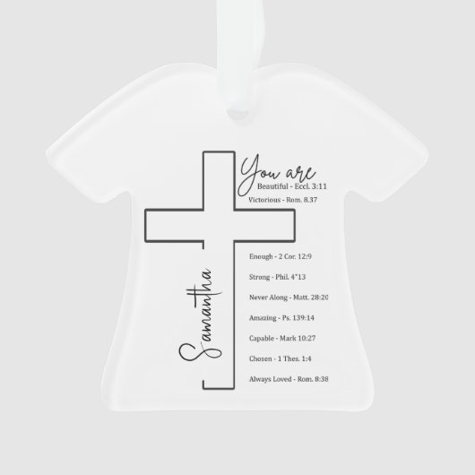 Vous êtes belle croix personnalisée (devant)