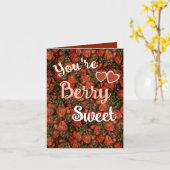 Vous êtes Berry Sweet - Carte de voeux aux fraises (Fleur jaune)