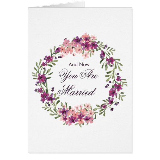 "Vous êtes" carte de mariage mariée de (Devant)