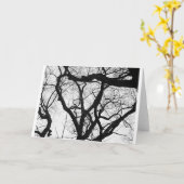 Vous êtes carte de voeux de coeur d'arbre aimé (Fleur jaune)