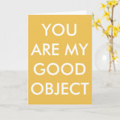 "Vous êtes carte de voeux de mon bon objet" (Fleur jaune)