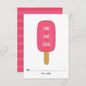 Vous êtes Cool Carte Saint Valentin (Devant / Derrière)