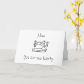 Vous êtes cousue belle carte mère pour maman (Fleur jaune)