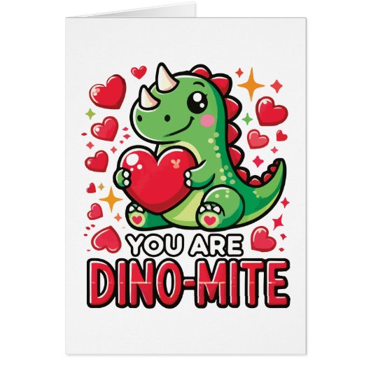Vous êtes Dino-Mite - Jolie Dinosaur Saint Valenti (Devant)