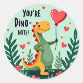 'Vous êtes Dino-Mite ! ' Sticker de Dinosaur Valen (Devant)