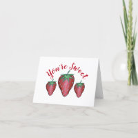 Vous êtes du Merci de fraise rouge rose doux